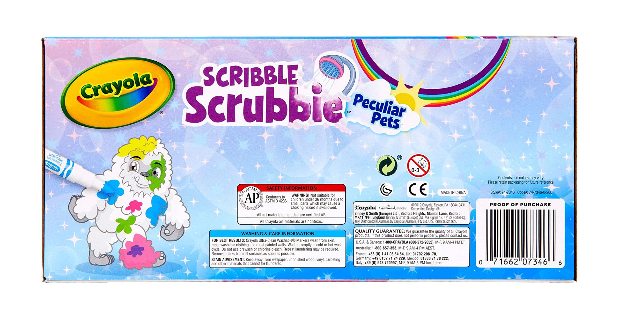 Crayola Scribble Scrubbie Peculiar Pets, Pet Care Toy, Includes Working Tub & Washable Markers, Gifts for Kids, Ages 3+ [Amazon Exclusive]