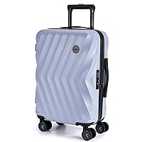 BAGSMART Carry On Luggage, PC Hardside Travel Suitcase 22x14x9 Airline Approved with Spinner Wheels, Hard Shell Lightweight Rolling 20 Inch for Men Women (Purple)