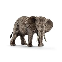 Schleich Wild Life, Animal Figurine, Animal Toys for Boys and Girls 3-8 years old, Female Elephant, Ages 3+, Multicolor, 3.6 inch