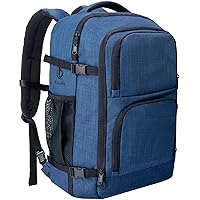 Dinictis 40L Travel Backpack Carry on Flight Approved, Backpack Suitcase for Travel, Personal Item Travel Bag fits 17 inch Laptop-Blue