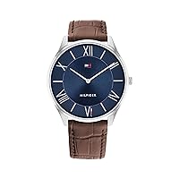 Tommy Hilfiger Men's Quartz Analog Watch with Strap, Navy Blue 1, Talla única, Bracelet