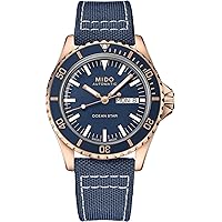 Mido M026.830.38.041.00 Automatic Diving Watch Ocean Star Tribute Blue M026.830.38.041.0, gold, Strap.