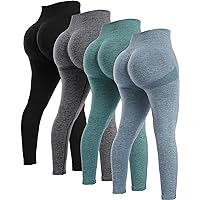 3 Pack Leggings for Women High Waisted No See-Through Tummy