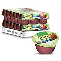 Mott's No Sugar Added Blueberry Applesauce, 3.9 Oz Cups, 72 Count (12 Packs Of 6), Good Source Of Vitamin C, No Artificial Flavors