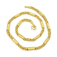 Mix Chain 22K 23K 24K Thai Baht Yellow Gold Necklace 26 Inch 65 Grams 9 mm Jewelry Women, Men's