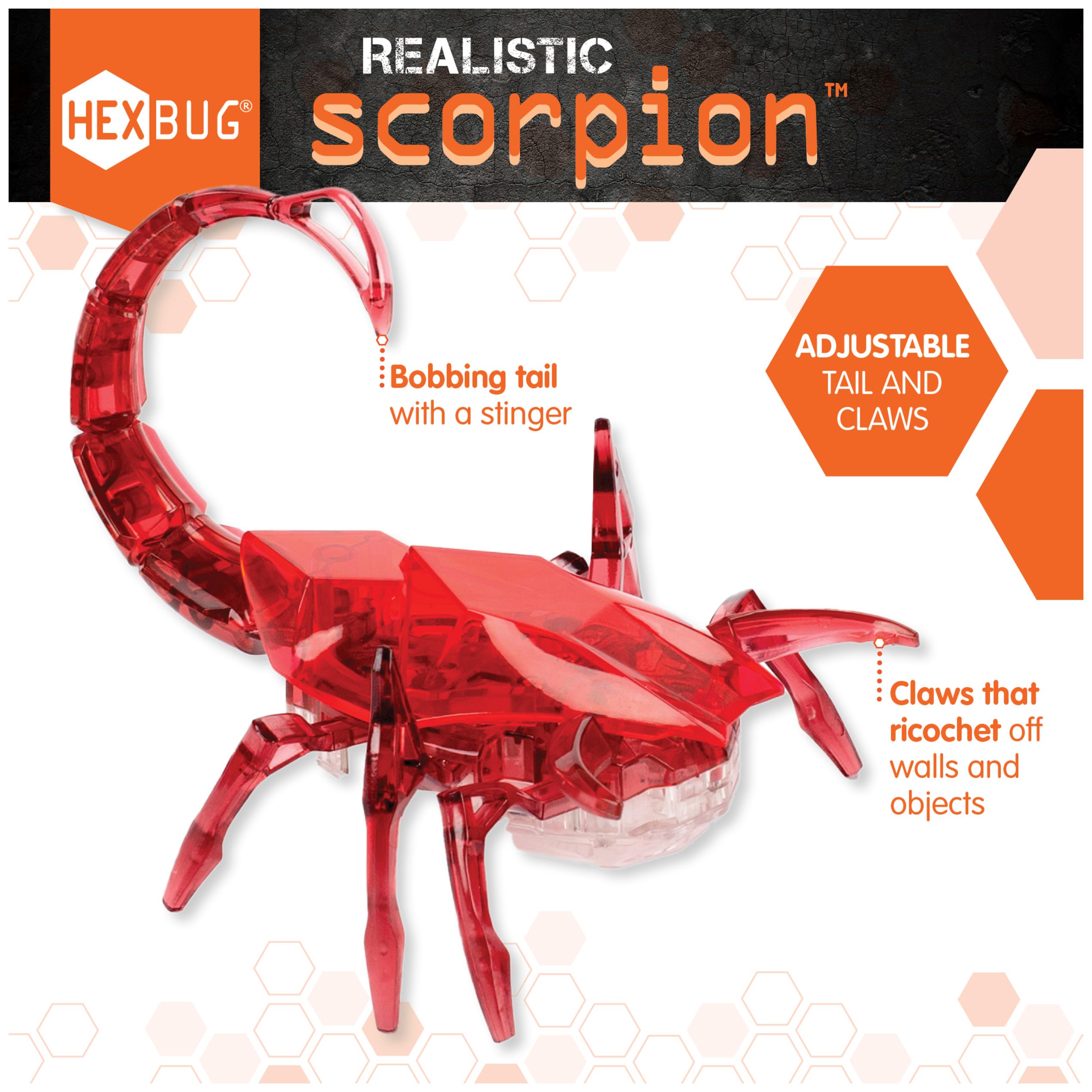 HEXBUG Robotic Scorpion, Autonomous Mechanic Scorpion Toys for Kids, Adjustable Robotic Scorpion Figure, STEM Toys for Boys & Girls Ages 8 & Up, Styles May Vary