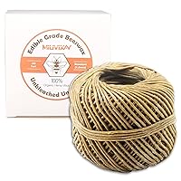 MILIVIXAY Hemp Wick with Natural Beeswax Coating, Edible Grade Beeswax, 200 FT Spool, Standard Size (1.0mm),Unbleached, Un-Dyed and 100% Organic.