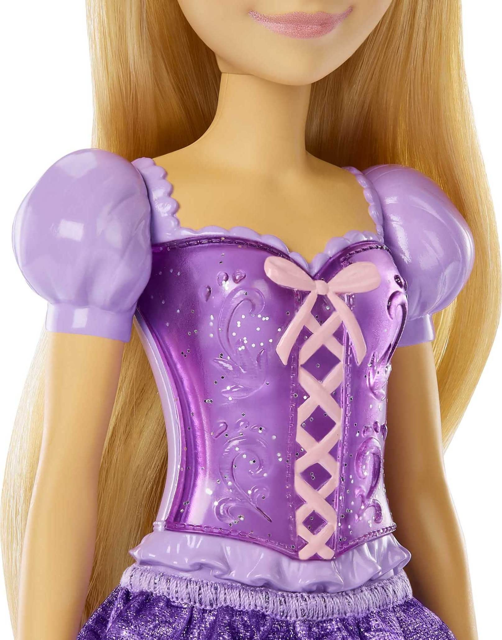 Mattel Disney Princess Rapunzel Fashion Doll, Sparkling Look with Blonde Hair, Blue Eyes & Tiara Accessory