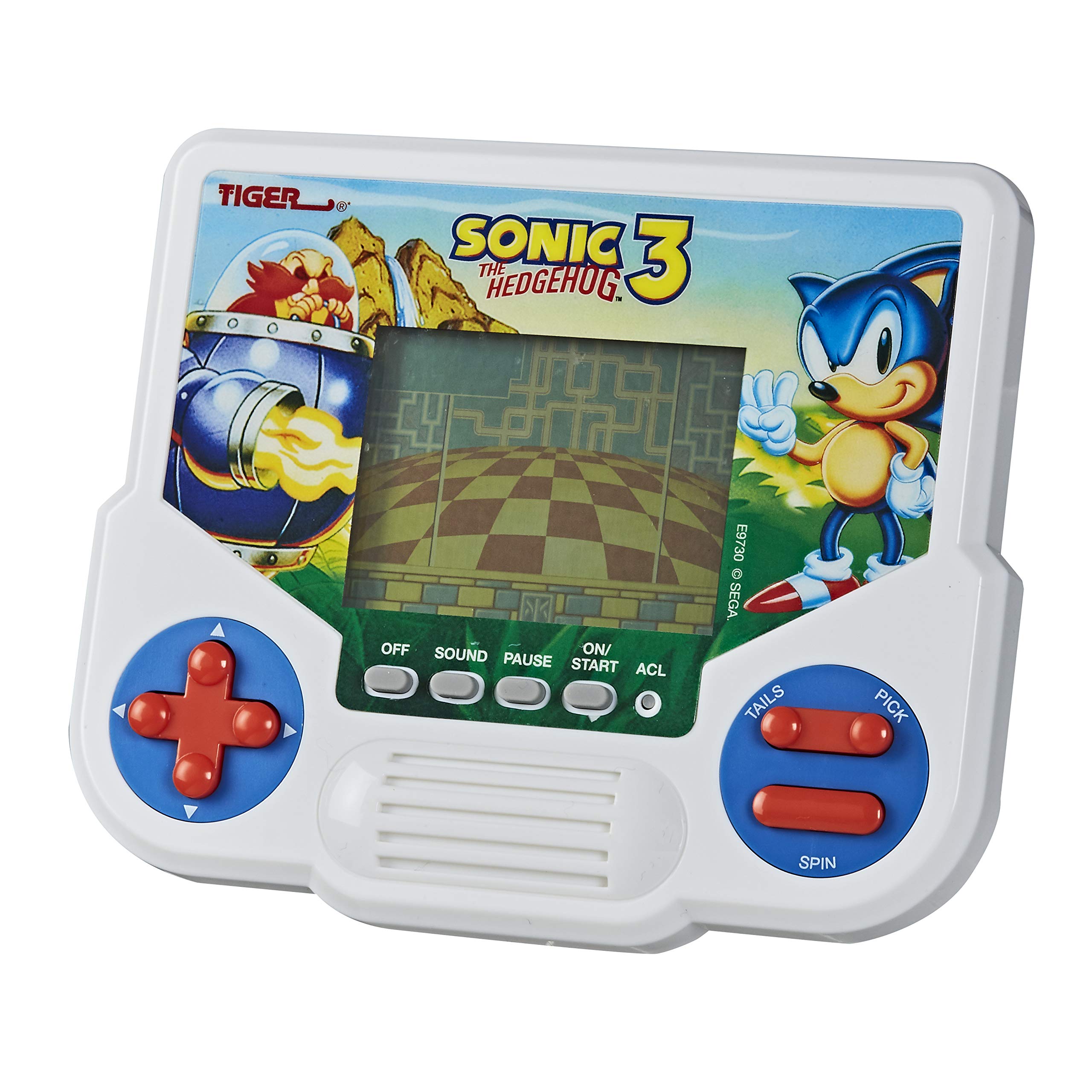 Hasbro Gaming Tiger Sonic The Hedgehog 3 Electronic LCD Video Game, Retro-Inspired Edition, Handheld 1-Player, Ages 8 and Up