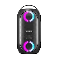 Soundcore Anker Rave PartyCast Portable Party Speaker, Huge 101dB Sound, PartyCast Technology, Fully Waterproof, USB Charger, Beat-Driven Light Show, App, Party Games, for Outdoors(Renewed)