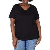 JUST MY SIZE Women's Cool Dri V-Neck