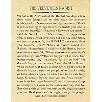 Velveteen Rabbit Book Wall Art Margery Williams Large Book Wall Art Literary Wall Art Literature Poster Book Quote Poster Nursery Book (5 x 7, Parchment)