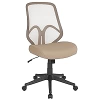 Flash Furniture Salerno Series High Back Light Brown Mesh Office Chair