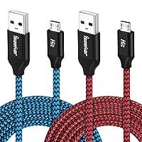 Micro USB Cable 15ft,Extra Long Braided Android Charging Cords, 2Pack Colorful Micro USB to USB 2.0 Compatible for Android/Windows/PS4/Samsung Galaxy S6 S7 Edge,Note 5/4,HTC