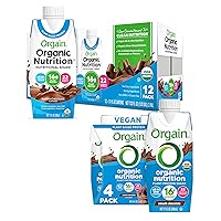 Organic Vegan Plant Based Nutritional Shake, Smooth Chocolate + Vanilla Bean, Packaging May Vary, 11 Fl Oz (Pack of 4)