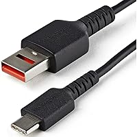StarTech.com 3ft (1m) Secure Charging Cable USB-A to USB-C Data Blocker Charge-Only Cable No-Data Power-Only Charger Cable for Phone/Tablet Data Blocking USB Protector Adapter Cable (USBSCHAC1M)