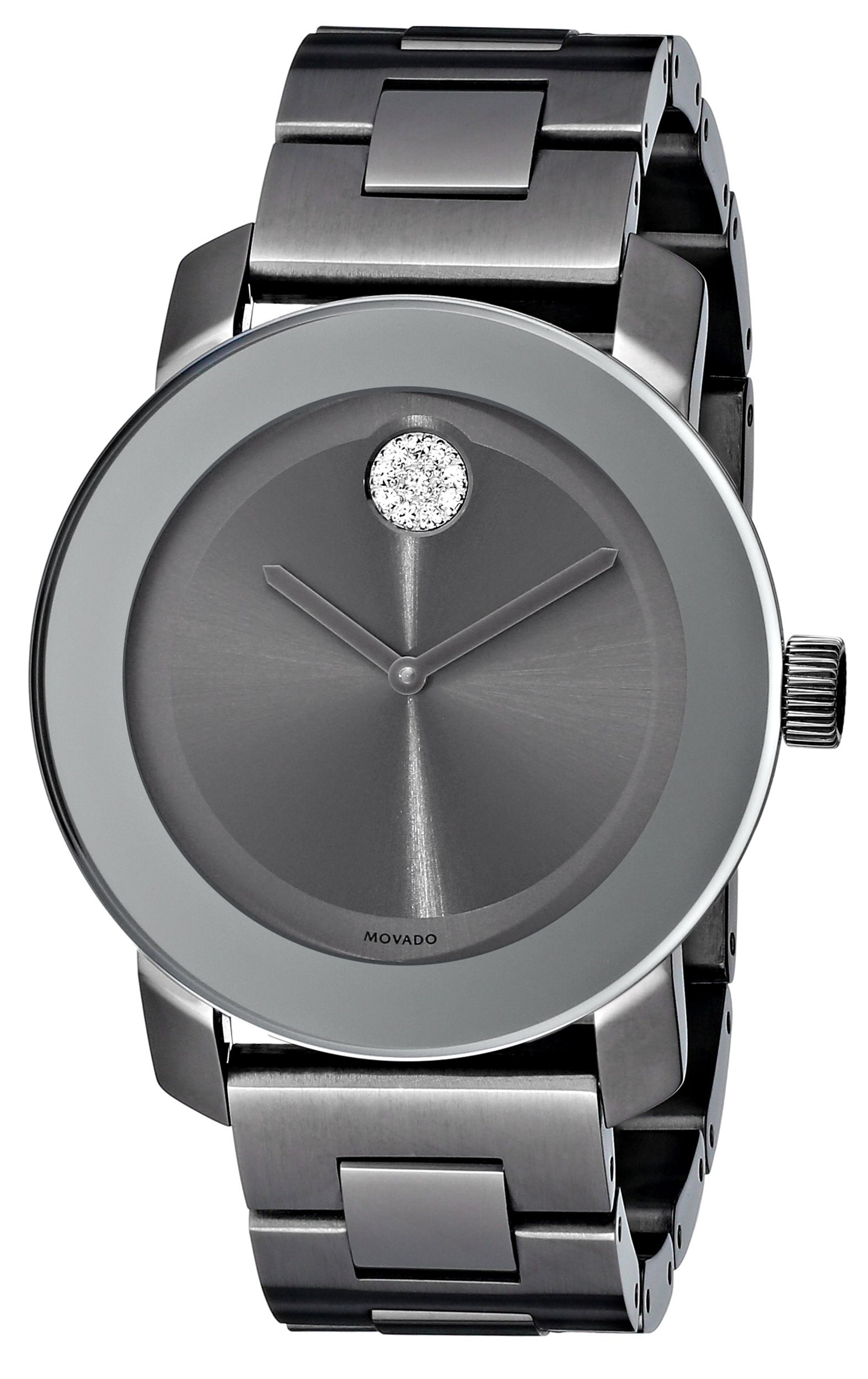 Movado Women's 3600103 Bold Gunmetal-Tone Bracelet Watch with Swarovski Crystals