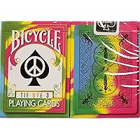 Bicycle 3rd Edition Tie Dye 3 Deck Playing Cards Tye Die Magic
