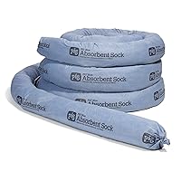 New Pig Blue Absorbent Sock Heavy Sock Forms Barrier & Prevents Spills from Spreading 8-Gal Absorbency 5