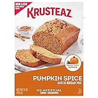 Krusteaz Baking Mix, Pumpkin Spice Quick Bread Mix, Made with Real Pumpkin & No Artificial Flavors, 15 Ounce Box (Pack of 2)