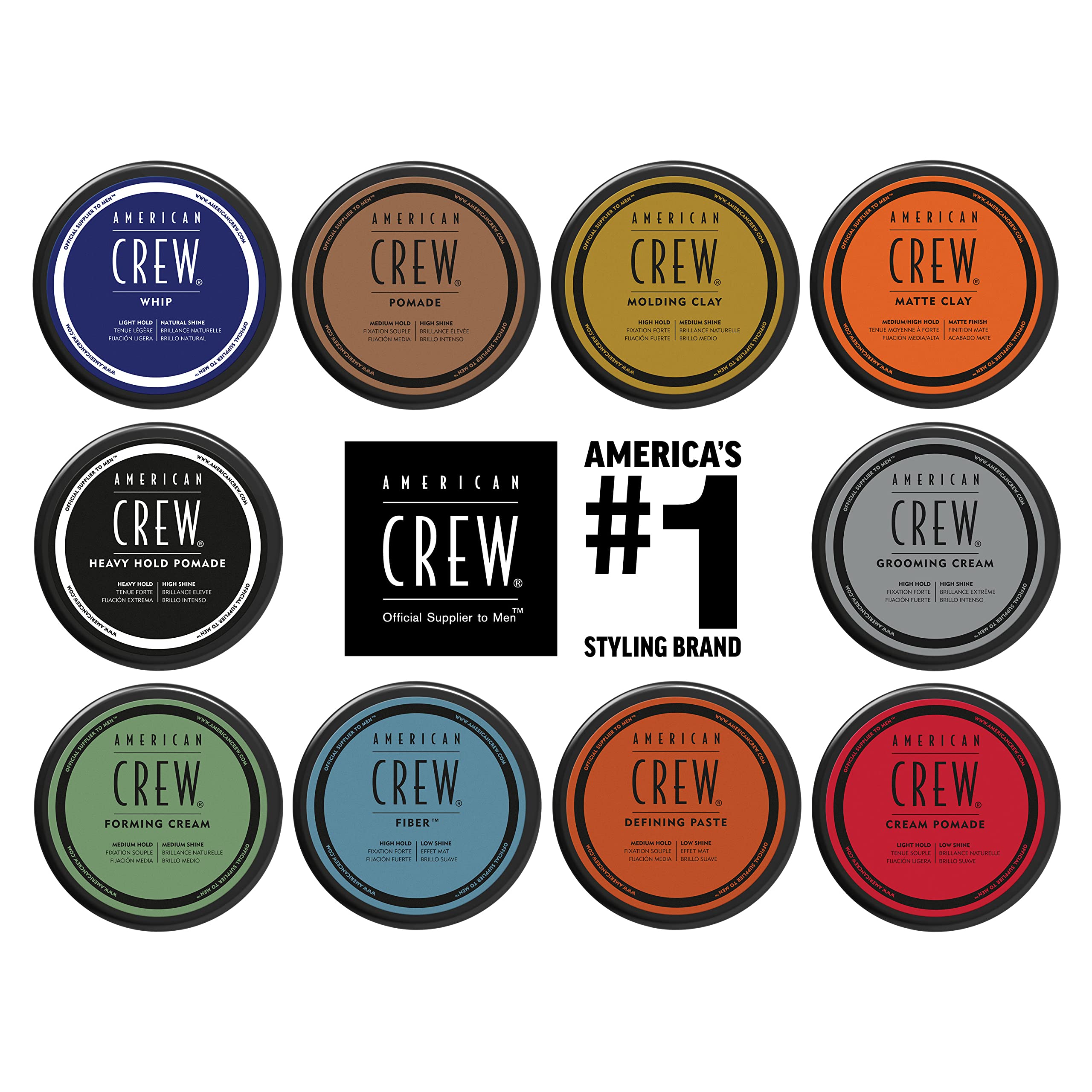 AMERICAN CREW Men's Grooming Cream, Like Hair Gel with High Hold & High Shine, 3 Oz (Pack of 1)