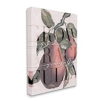 Stupell Industries Grow Gracefully Quote Red Distressed Pear Fruit, Designed by Daphne Polselli Canvas Wall Art, 16 x 20