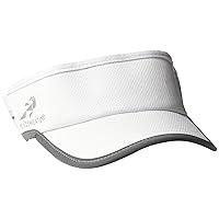 Headsweats Lightweight Performance Running Reflective Visor, White, One Size