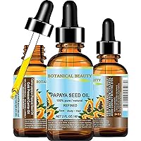 PAPAYA SEED OIL 100% Pure Natural Undiluted Refined Cold Pressed Carrier Oil. 2 Fl.oz.- 60 ml. for Face, Skin, Hair Lip Care, Nails. Rich in Vitamin C
