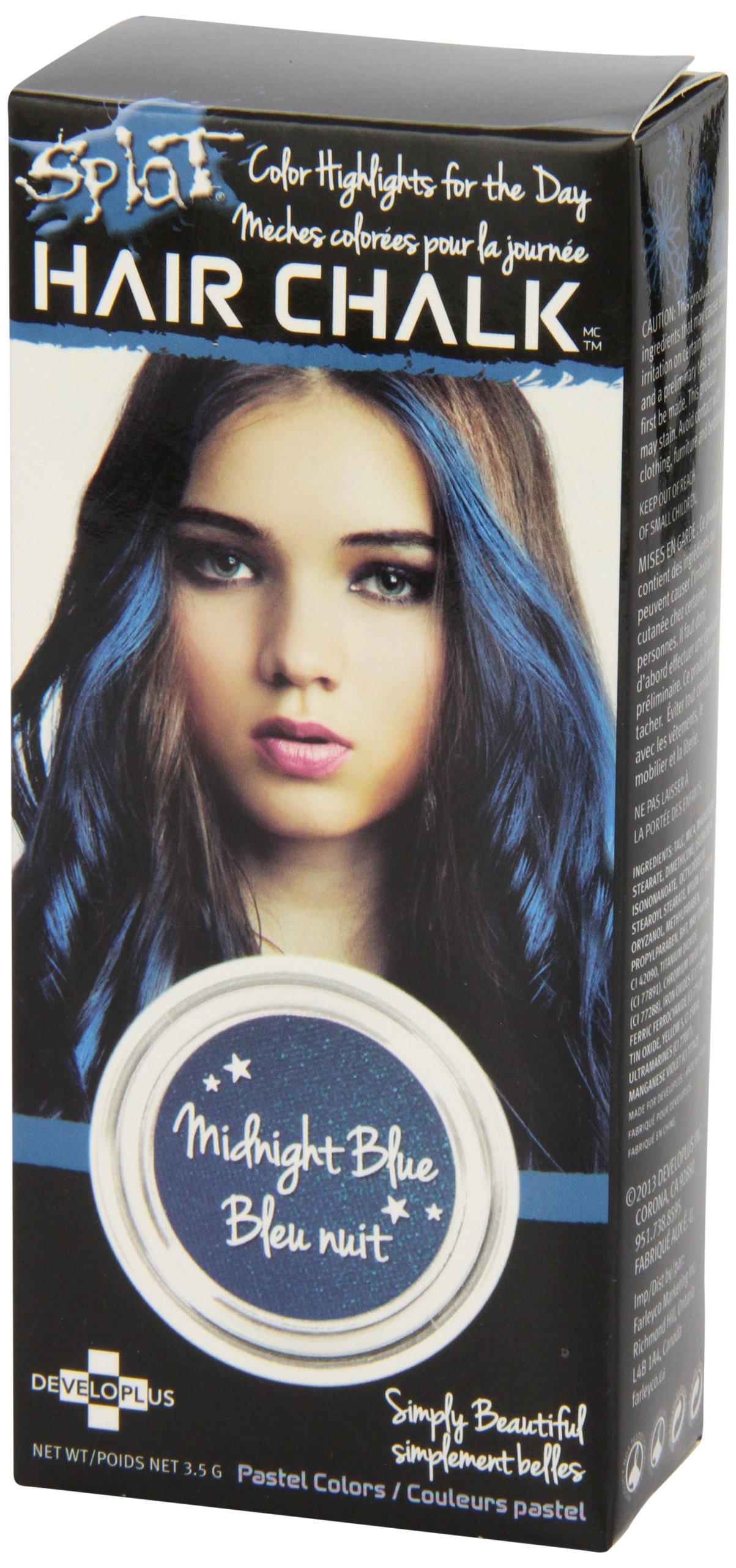 Splat Hair Chalk Instant Vibrant Color Midnight Blue