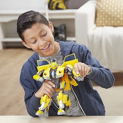 Transformers: Bumblebee Movie Toys, Power Charge Bumblebee Action Figure - Spinning Core, Lights and Sounds - Toys for Kids 6 and Up, 10.5-inch