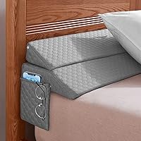 Queen Size Bed Wedge Pillow - Bed Gap Filler Mattress Wedge Headboard Pillow Close The Gap 0-7