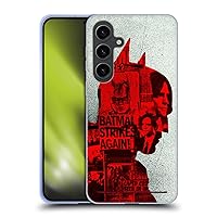 Head Case Designs Officially Licensed The Batman Collage Neo-Noir Graphics Soft Gel Case Compatible with Samsung Galaxy S24+ 5G
