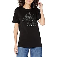 A｜X ARMANI EXCHANGE Women's Rolled Fit Bling A|x T-Shirt