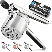 Potato Ricer For Mashed Potatoes, Stainless Steel Potato Shredder, Heavy Duty Kitchen Tool Potato Press Masher For Perfect Mashed Potatoes Every Time (Silver) 15oz