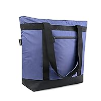 BeeGreen Cooler Bag Insulated Grocery Bags Large Freezer Shopping Cooler Tote for Travel Groceries Beach Thermal Food Delivery Bag to Keep Frozen Food Cold and Hot Food with Zipper Navy Innovations