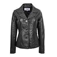 DR198 Women's Smart Work Warm Leather Jacket Black