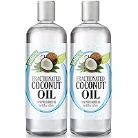 Healing Solutions Oil - Fractionated Coconut Oil (2 Pack Bulk) for Essential Oils, Skin, Hair Carrier Oil