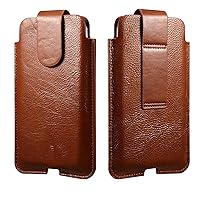 Genuine Leather Cell Phone Belt Holster for iPhone 12 Pro Max,Belt Cases for Samsung S21 Ultra 5G,S20 FE,Note 20,note20 Ultra,s21ultra,s21plus,s20ultra,s20+,for Men【Magnetic Closure】