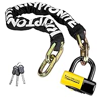 Kryptonite New York FAHGETTABOUDIT 1410 Bike Chain Lock, 3.28 Feet Long 14mm Steel Chain Heavy Duty Anti-Theft Bicycle Chain Lock with Keys, 10/10 Security Rating for E-Bike, Motorcycle, Scooter