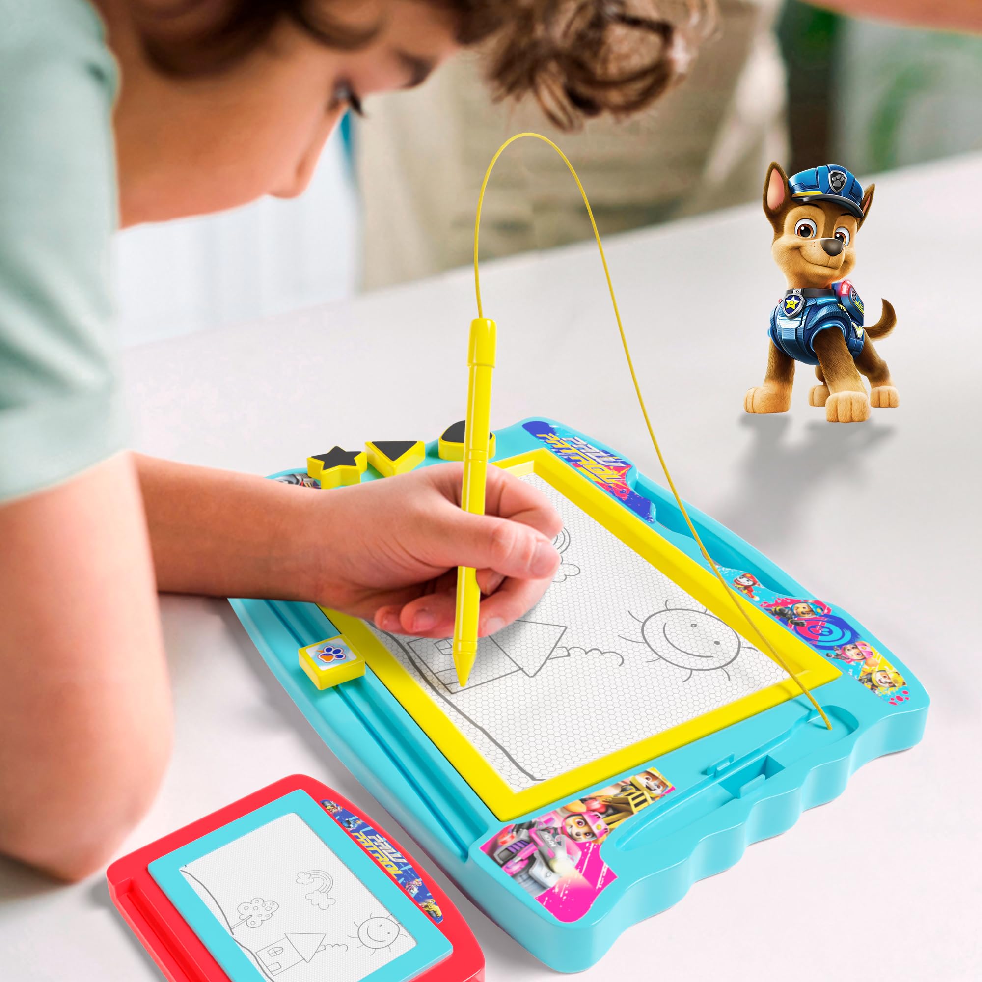 Lollipop PAW Patrol 2 Pack Magnetic Drawing Board, One Large Board with 3 Stamps and Stylus Pen and One Travel Size Drawing Board, for Boys or Girls…