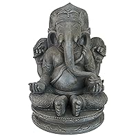 Design Toscano Sitting Lord Ganesha Hindu Elephant God Statue, 11