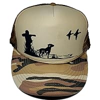 Dog & Hunter Camouflage Camo Mesh Trucker Hat Cap
