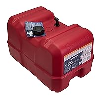 attwood 8812LP2 EPA and CARB Certified 12-Gallon Portable Marine Boat Fuel Tank, Red