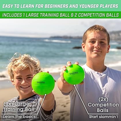 GoSports Slammo Game Set (Includes 3 Balls, Carrying Case and Rules) - Outdoor Lawn, Beach & Tailgating Roundnet Game for Kids, Teens & Adults