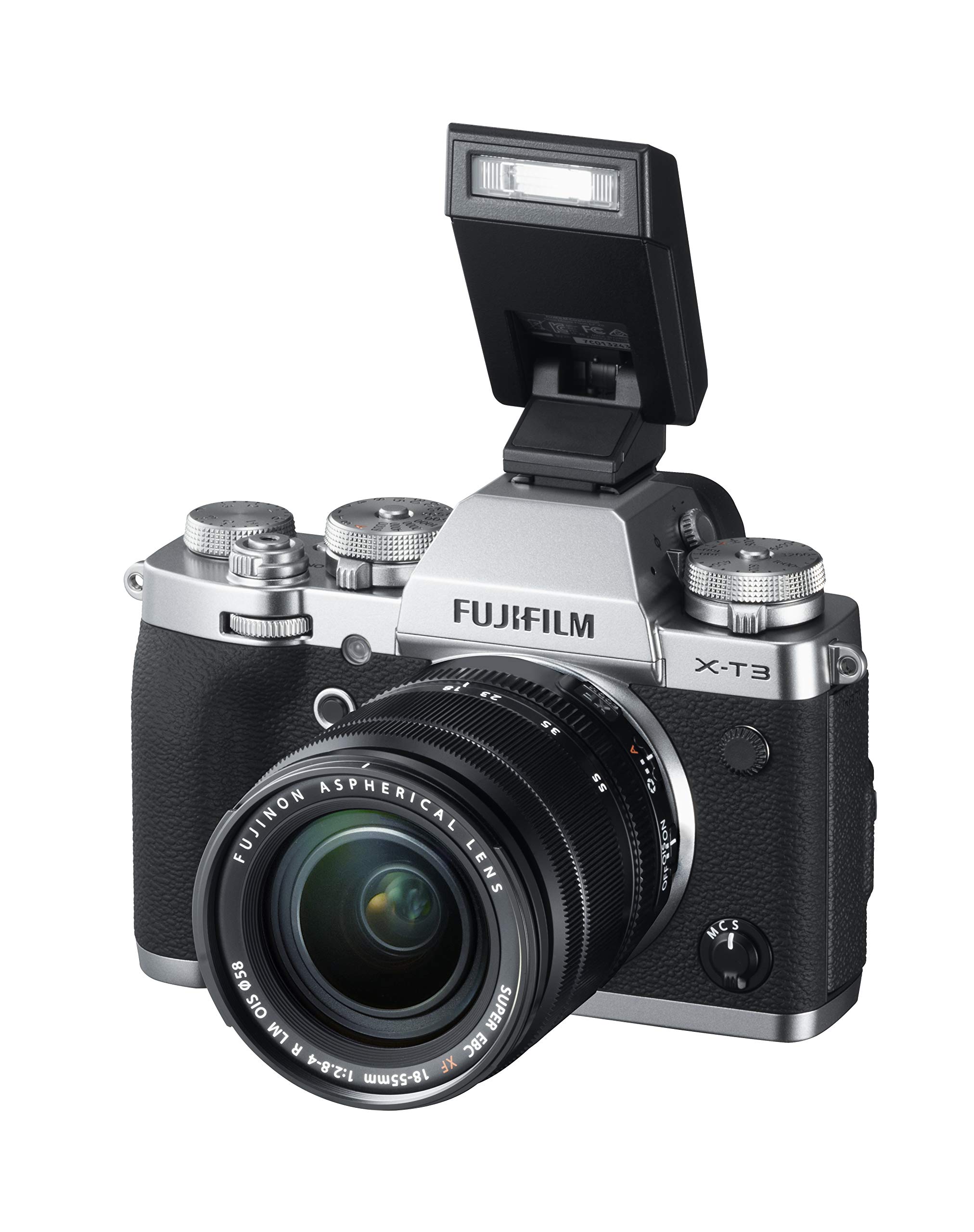 Fujifilm X-T3 Mirrorless Digital Camera, Silver with Fujinon XF18-55mm F2.8-4 R LM Optical Image Stabiliser Lens kit
