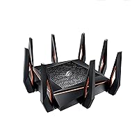 ROG Rapture GT-AX11000 IEEE 802.11ax Ethernet Wireless Router - 2.40 GHz ISM Band - 5 GHz UNII Band - 11000 Mbit/s Wireless Speed - 5 x Network Port - 1 x Broadband Port - USB - 2.5 Gigabit Ethernet -