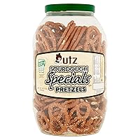 Utz Sourdough Specials Pretzels - Classic Sourdough Pretzel, Perfectly Salted Crunchy Sourdough Pretzel with Zero Cholesterol per Serving, 28 oz. Barrel