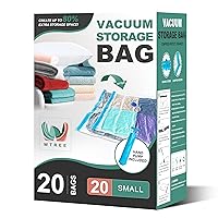 Vacuum Storage Bags, Space Saver Bags, Vacuum Sealed Bags for Comforters, Blankets, Clothes Storage, Hand Pump Included, 20-Small