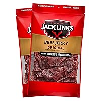 Jack Link's Beef Jerky, Original – Great Everyday Snack, 10g of Protein and 80 Calories, Made with 100% Beef – 96% Fat Free, No Added MSG** – 9 Oz. (Pack of 2)