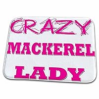 3dRose Crazy Mackerel Lady - Dish Drying Mats (ddm-175171-1)